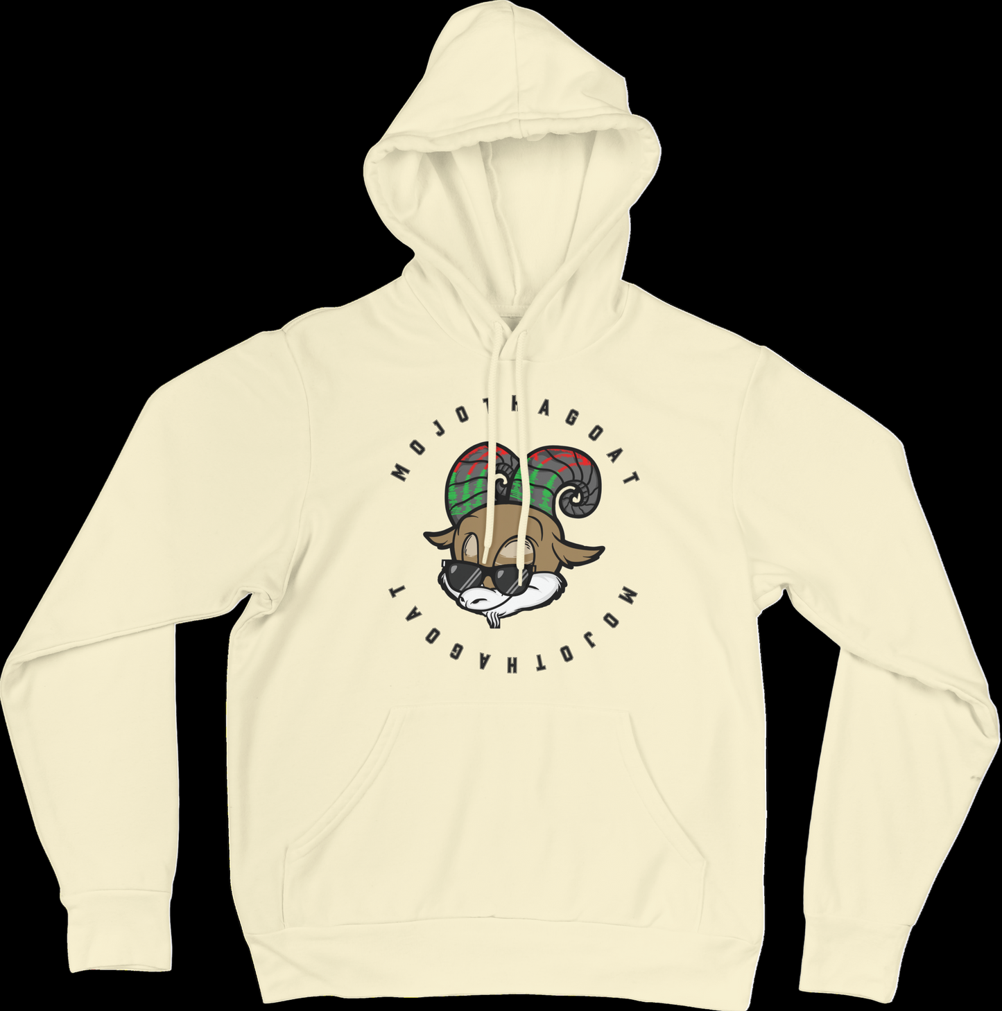 Around the World "MOJOTHAGOAT" Hoodie ~ Original Black Letters